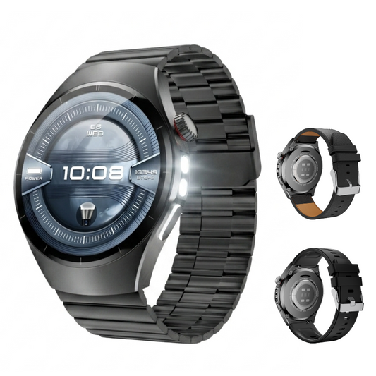 Smartwatch AMOLED 1.53" — Bluetooth, Linterna LED | IP68 | 300mAh