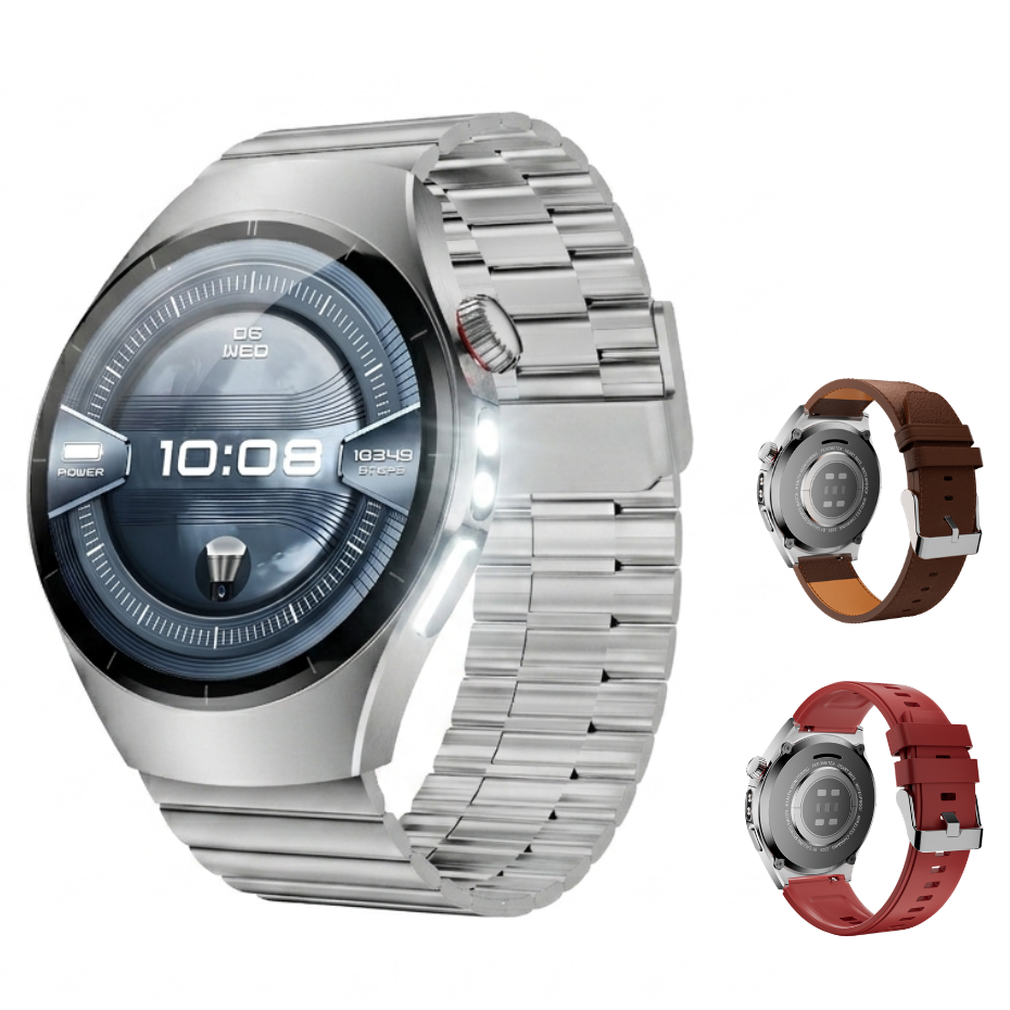 Smartwatch AMOLED 1.53" — Bluetooth, Linterna LED | IP68 | 300mAh