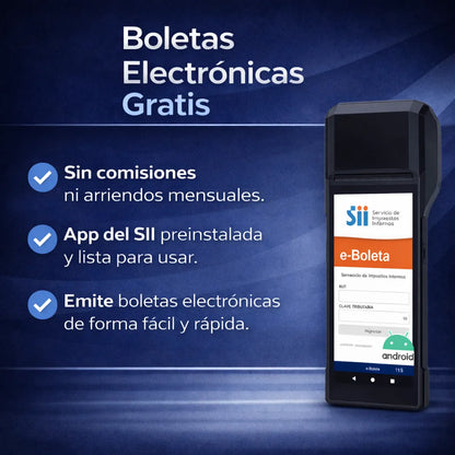 Pos Boletas Electrónicas Android 13 | 4g Wifi | Sin Arriendo
