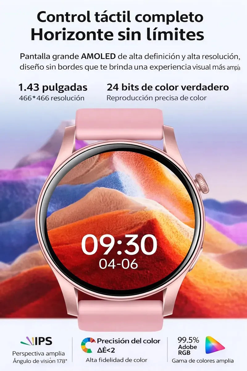 Reloj Inteligente Smartwatch Amoled 1.43 Nfc Bluetooth Ip67
