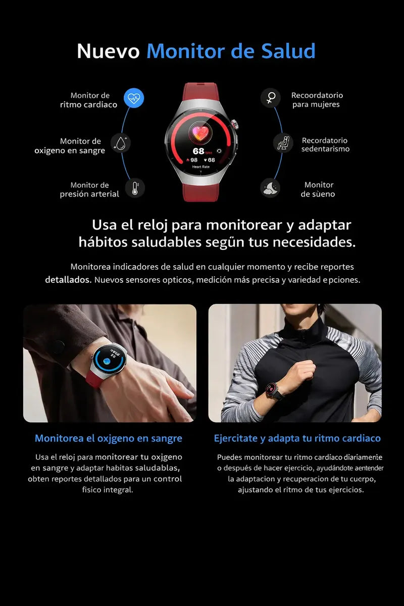 Smartwatch Amoled 1.53 Llamadas Bluetooth Ip68 Batería 300ma
