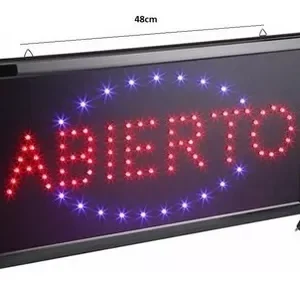 Letreros LED Luminosos Comerciales | Abierto / Open / Bienvenidos