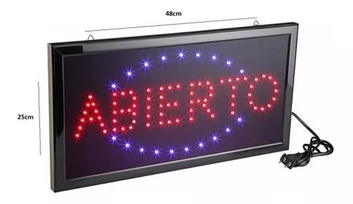 Letreros LED Luminosos Comerciales | Abierto / Open / Bienvenidos